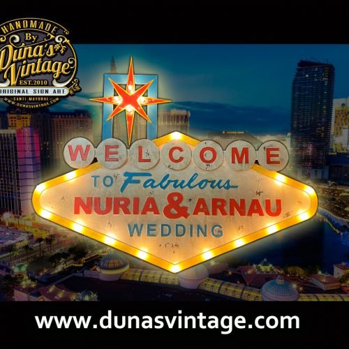 Cartel personalizado para tu Boda, Welcome Las Vegas