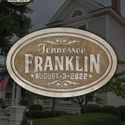 Cartel de Madera en relieve – Homenaje a Franklin, Tennessee