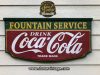 Cartel de Madera Coca-Cola Fountain Service.