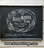 Cartel de Madera Ford Motor Company.