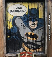 Cartel de madera I AM BATMAN! Dc Comics.