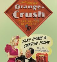 Cartel de Madera Orange-Crush 60´