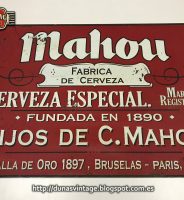 MAHOU CERVEZAS Placas Vintage Metálicas tamaño 700x500mm.