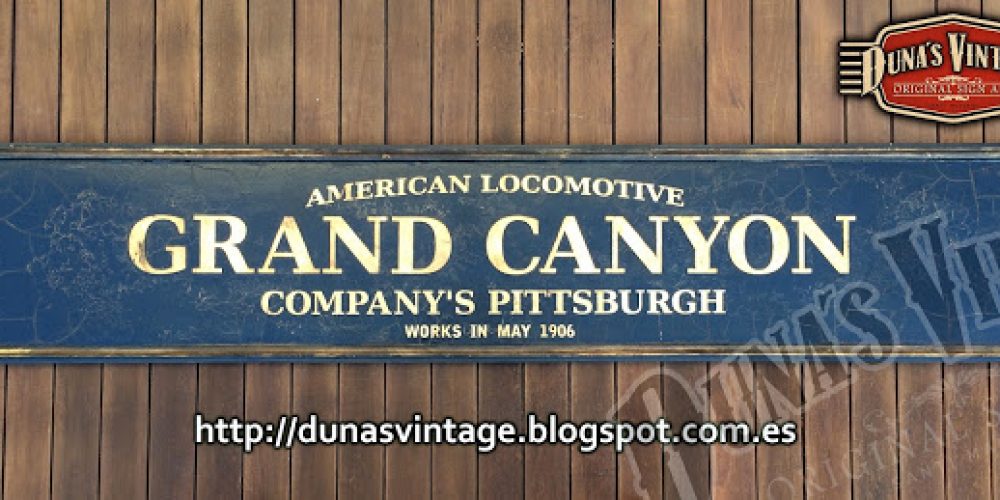 Cartel AMERICAN LOCOMOTIVE GRAND CANYON COMPANY´S PITTSBURGH, Duna´s Vintage.