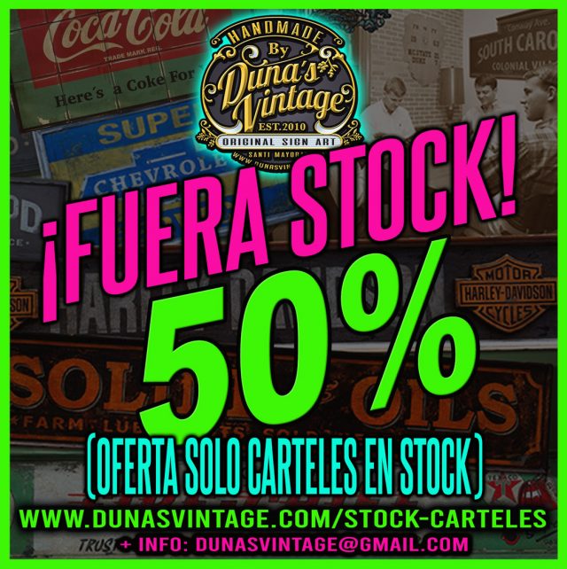 ¡FUERA STOCK! 50% En todos los productos de la Tienda de Duna´s Vintage.