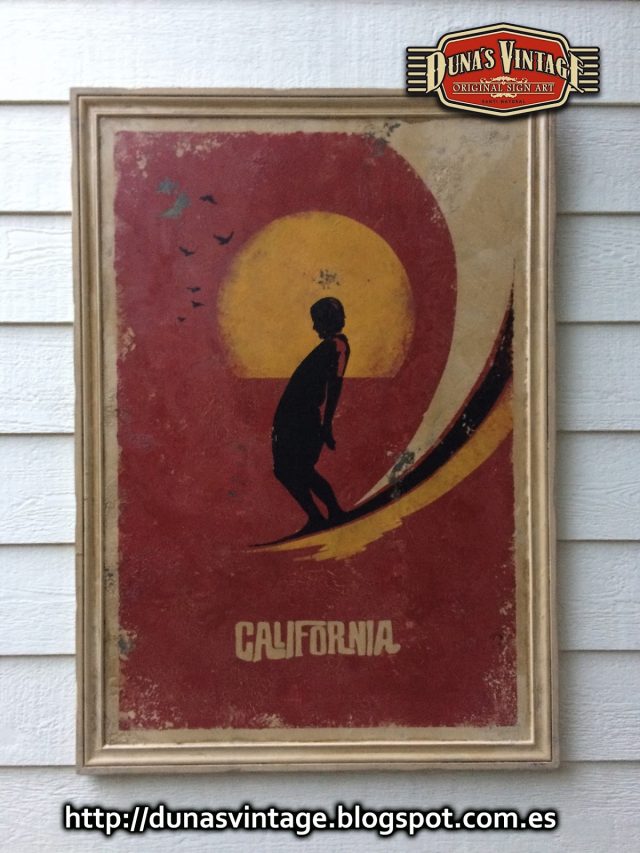 Replica del cartel CALIFORNIA, Duna´s Vintage.