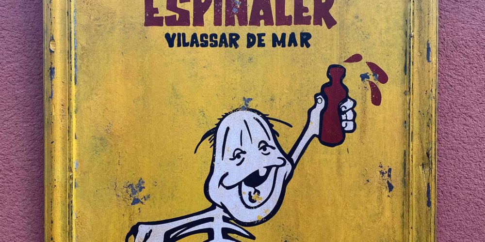 Cartel de Madera SALSA ESPINALER Vilassar de Mar.