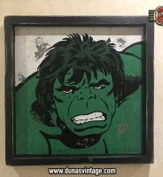 Cartel de Madera Superhéroes Vintage Hulk.