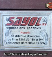 Cartel Sayol S.L., Duna´s Vintage.