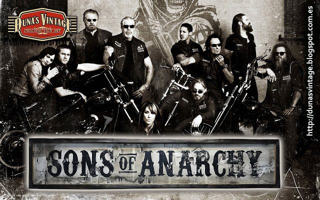 Cartel SONS OF ANARCHY, Duna´s Vintage Signs.