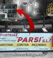 Cartel de Madera INDUSTRIAS «PARSI» S.L. para el GRAN PRICE de Barcelona.