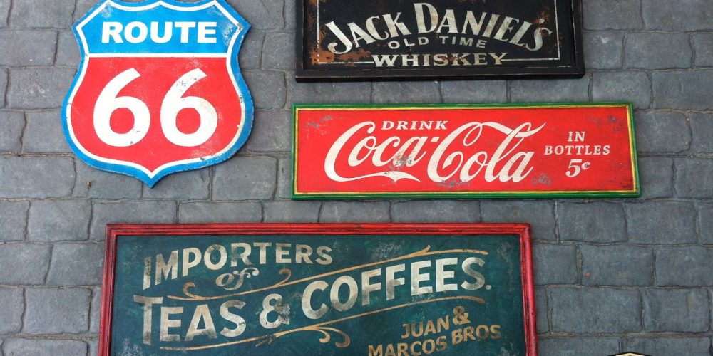 Route 66 · Coca-Cola · Jack Daniel´s · Teas & Coffees, Duna´s Vintage. Torrelavega, Cantabria