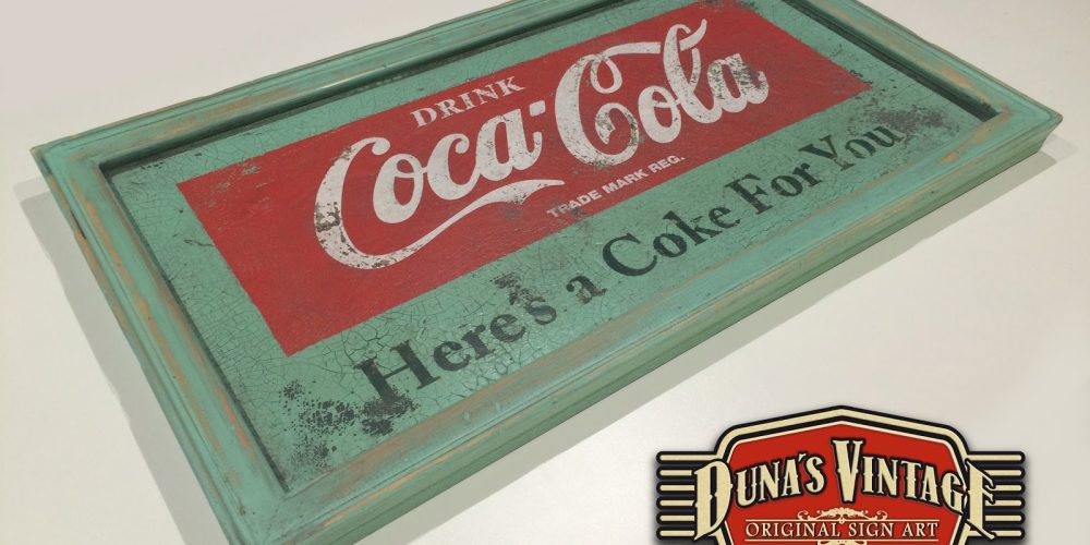 Coca-Cola Sign 800x450mm, Duna´s Vintage.