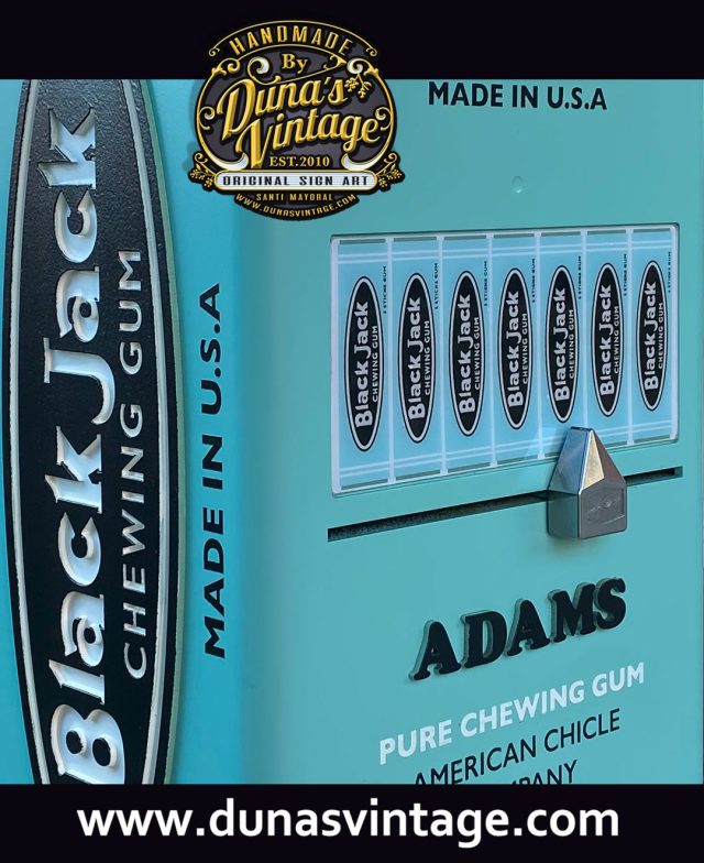Machine Black Jack Chewing Gum.