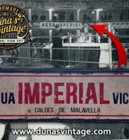 Cartel de Madera AGUA IMPERIAL VICHY para el GRAN PRICE de Barcelona.
