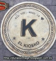 Cartel Redondo EL KIOSKO, Duna´s Vintage.