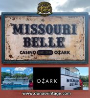 Cartel de Madera MISSOURI BELLE, Casino Ozark.