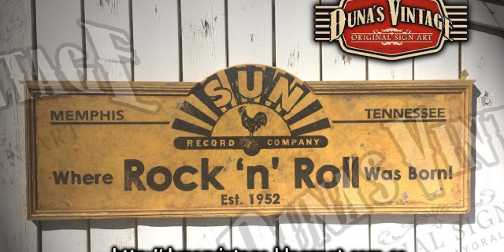 Cartel Rock ‘n’ Roll Sun Record. Duna´s Vintage