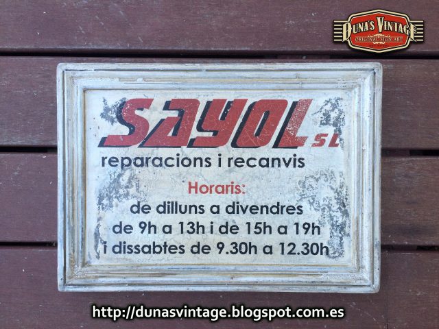 Cartel Sayol S.L., Duna´s Vintage.