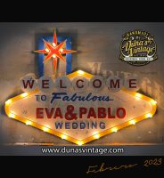 Cartel de Madera Welcome EVA&PABLO Wedding (LUGO)