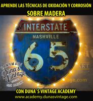 Placa de Madera INTERSTATE 65 NASHVILLE.
