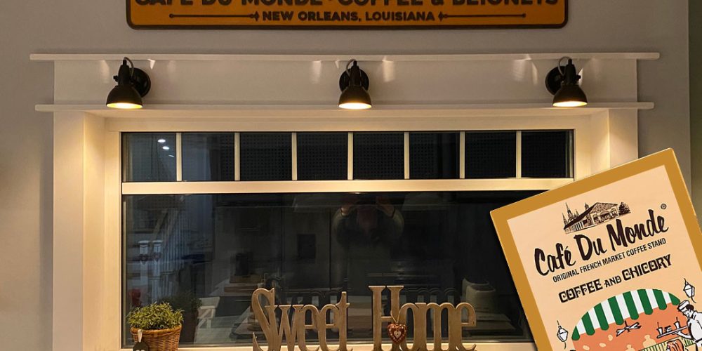 Cartel de Madera CAFE DU MONDE BEIGNETS, New Orleans