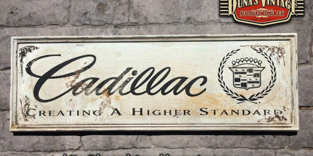 Cartel Cadillac logo Sign, Duna´s Vintage.