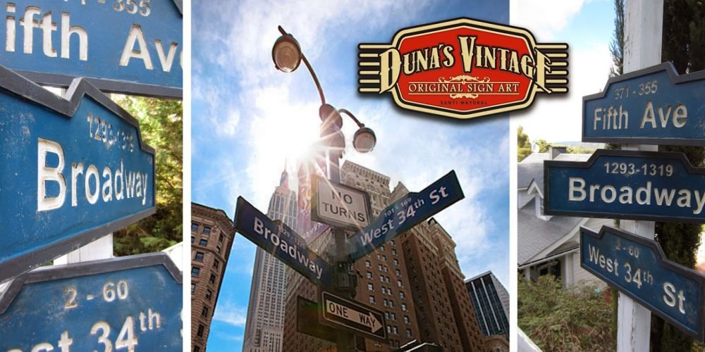 Duna´s Vintage’s New York Street Signs for Sale (75€)