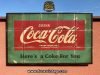 !Nueva línea de carteles pintados sobre azulejos¡ Publicidad 1955 Coca-Cola.
