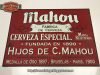 MAHOU CERVEZAS Placas Vintage Metálicas tamaño 700x500mm.