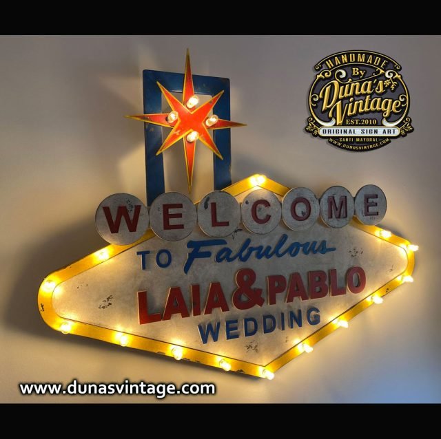 Cartel Wedding LAIA &#038; PABLO, Welcome Las Vegas.