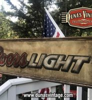 Cartel de Madera CoorsLight Gold tamaño 1200x360mm.