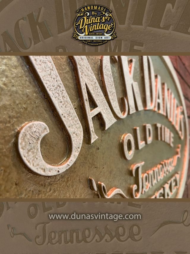 Cartel Ovalado en Relieve – Jack Daniel’s Tennessee Whiskey