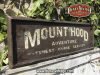 Cartel de Madera MOUNT HOOD ADVENTURE.