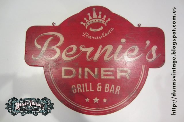 CARTEL COLGANTE BERNIE´S, Duna´s vintage