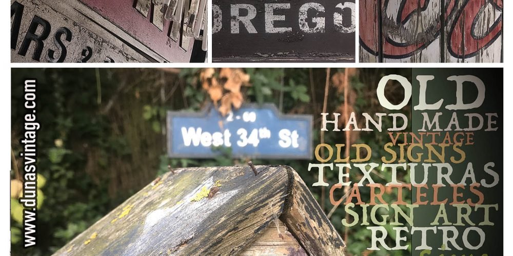 Mas de 60 técnicas de envejecidos, efectos vintage en mis carteles.