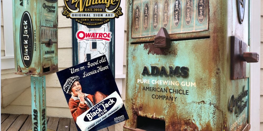 Black Jack Chewing Gum Machine Oxid. Chicle Adams