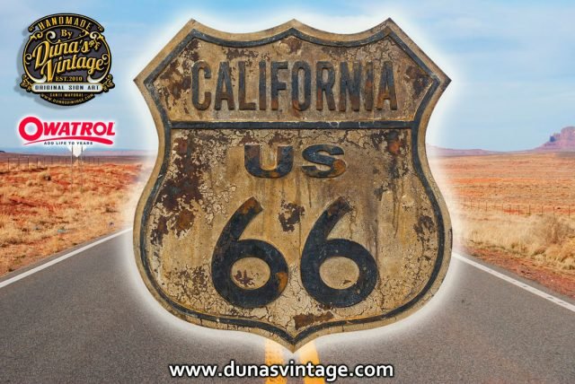 ESCUDO EN MADERA CALIFORNIA US 66