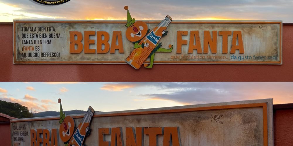Cartel de Madera BEBA FANTA