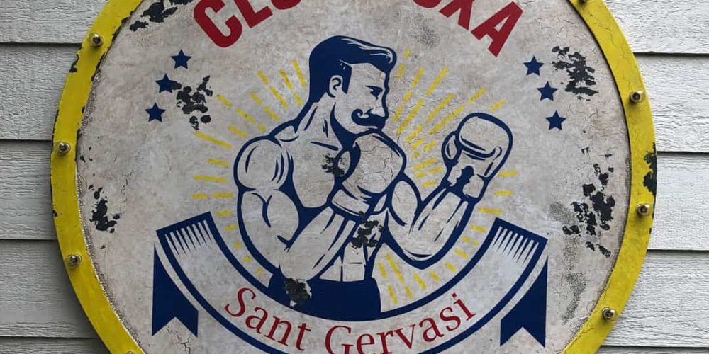 Cartel CLUB BOXA Barcelona.