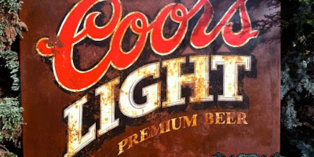 Coors LIGHT, Metal Sign. Duna´s Vintage, For Sale 400€