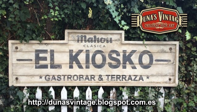 Cartel EL KIOSKO GASTROBAR &#038; TERRAZA, Duna´s Vintage