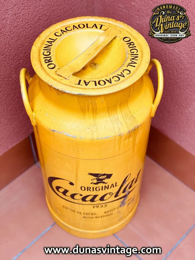 Lechera de Aluminio de 40L, personalizada de Cacaolat 1933