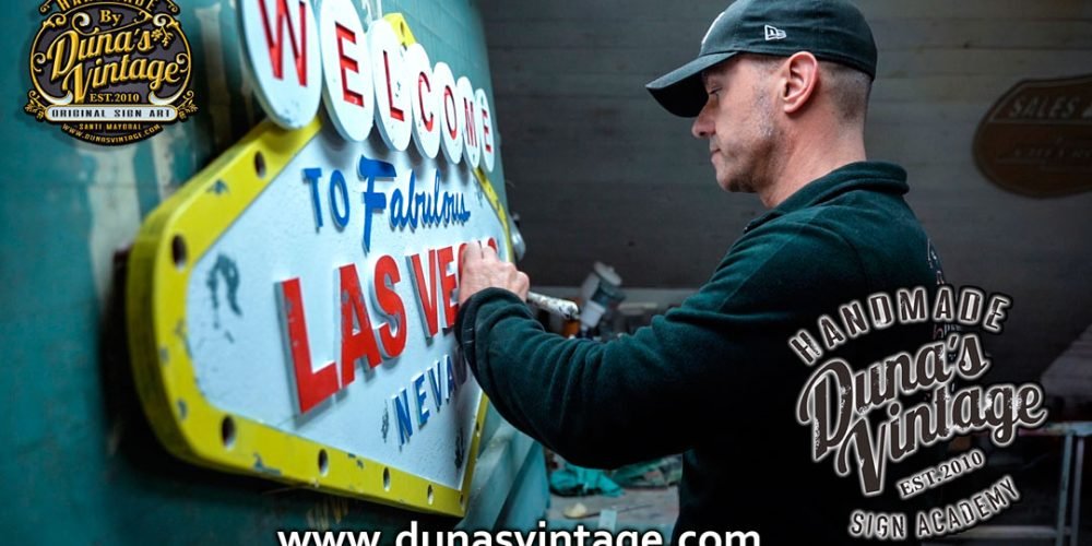 Nuevo Tutorial Duna´s Vintage Academy, Como hacer el Cartel de Welcome Las Vegas