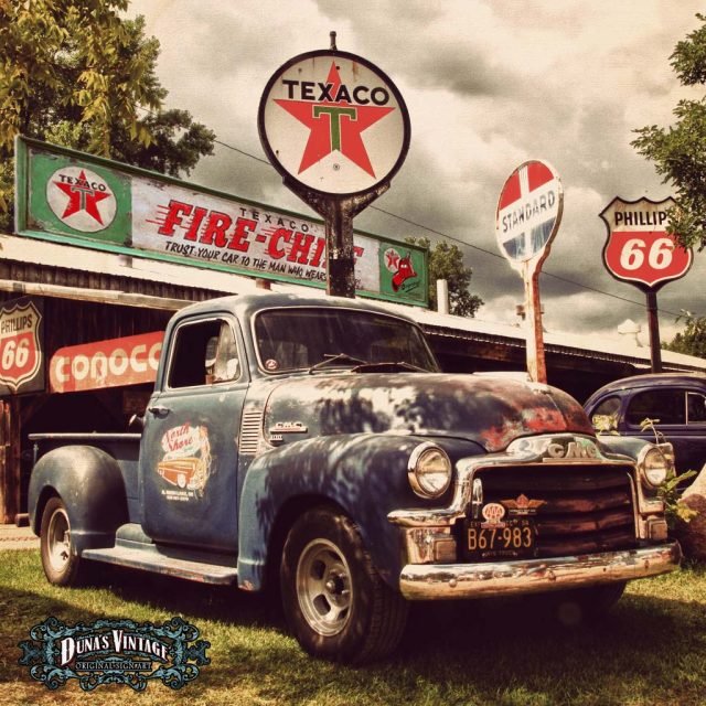 Cartel de Madera TEXACO FIRE-CHIEF