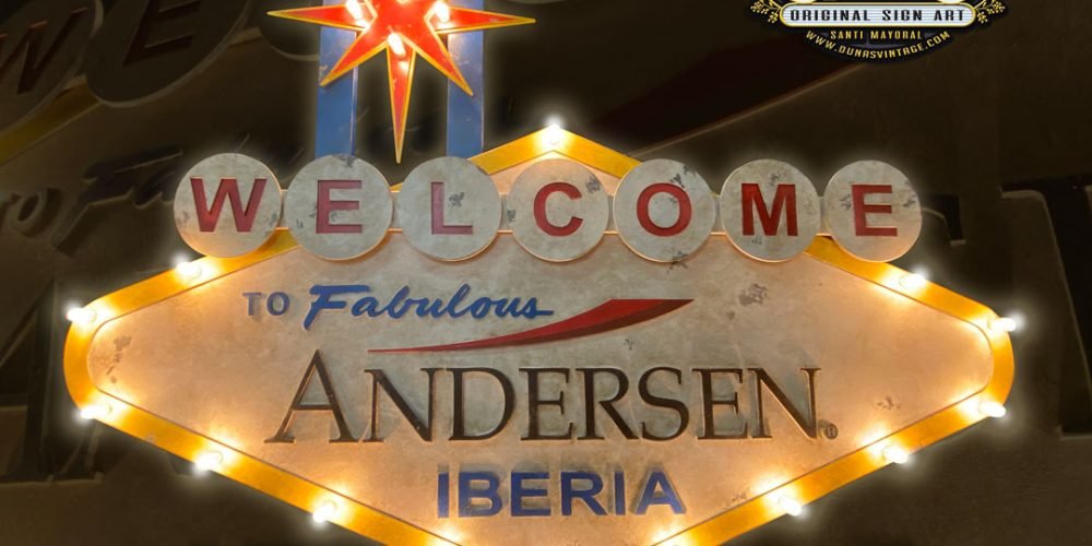 Cartel de Madera Andersen Iberia.