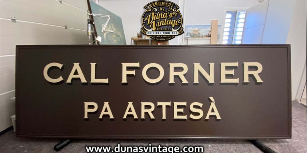 Cartel de Madera CAL FORNER 3750X1200mm