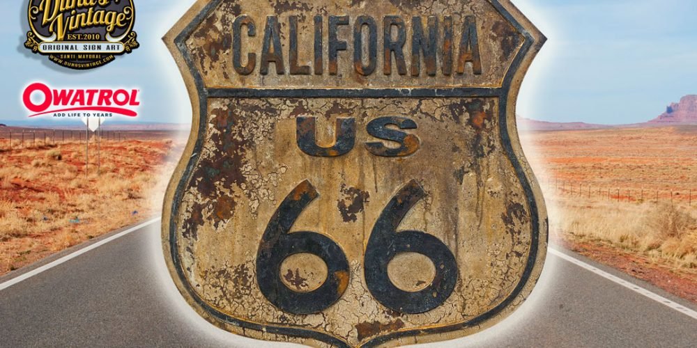 ESCUDO EN MADERA CALIFORNIA US 66