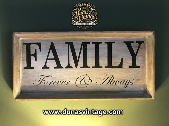 Cartel de Madera FAMILY