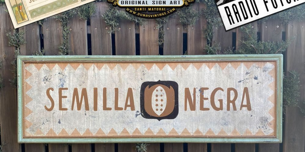 Cartel de Madera SEMILLA NEGRA, Radio Futura.